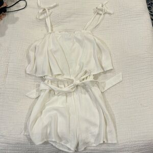 Fab’rik white romper - size small